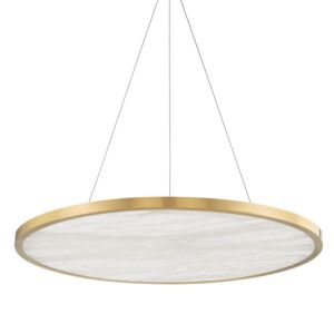 Eastport LED Pendant in Aged Brass by Hudson Valley