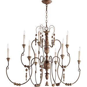 Salento 9-Light Chandelier in Vintage Copper