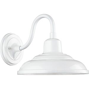 Extended Hood Lanterns 1-Light Wall Mount in Studio White