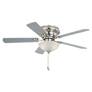 Expo 2-Light 42" Hanging Ceiling Fan in Satin Nickel