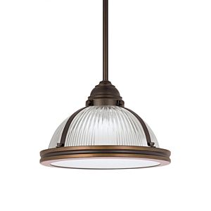 Generation Lighting Pratt Street Prismatic 7 Pendant Light in Autumn Bronze