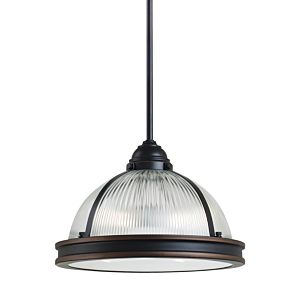 Sea Gull Pratt Street Prismatic 2 Light 9 Inch Pendant Light in Autumn Bronze