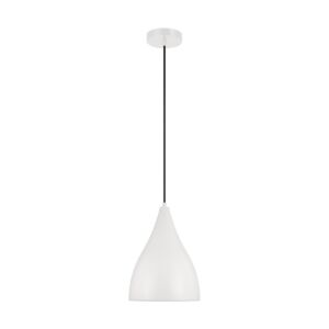 Oden One Light Pendant in Matte White by Visual Comfort Studio