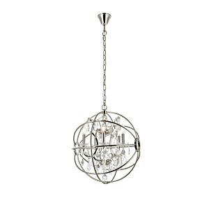 Geneva 5-Light Pendant in Polished Nickel