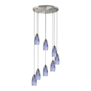 Milan 8-Light Pendant in Satin Nickel