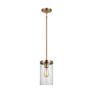 Zire One Light Pendant in Satin Brass by Visual Comfort Studio