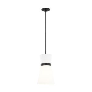 Clark One Light Pendant in Midnight Black by Visual Comfort Studio