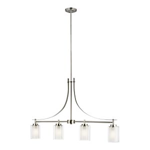 Generation Lighting Elmwood Park 4-Light LED Kitchen Island Light in Brushed Nickel