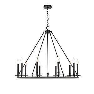  Florence  Transitional Chandelier in Matte Black