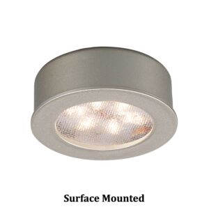 LED Button Light 1-Light LED Button Light in Brushed Nickel