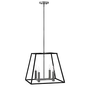 Fulton 4-Light LED Pendant in Aged Zinc