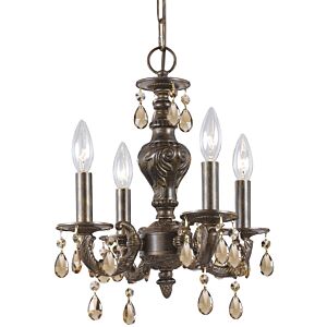 Paris Market Four Light Mini Chandelier in Venetian Bronze by Crystorama