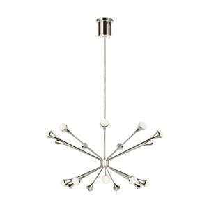 Lody 18-Light LED Chandelier in Polished Nickel