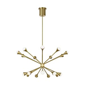 Lody 18-Light LED Chandelier in Aged Brass