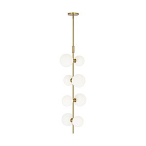 ModernRail LED Pendant in Aged Brass by Visual Comfort Modern