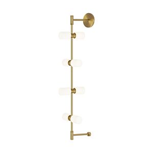 ModernRail LED Wall Sconce in Aged Brass by Visual Comfort Modern