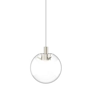 Palona 1-Light LED Pendant in Satin Nickel