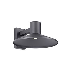 Visual Comfort Modern Ash 14" Outdoor Wall Light in Charcoal