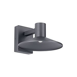 Visual Comfort Modern Ash 10" Outdoor Wall Light in Charcoal