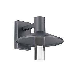 Visual Comfort Modern Ash 12" Outdoor Wall Light in Charcoal