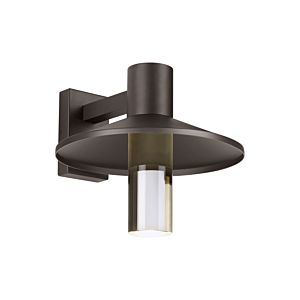 Visual Comfort Modern Ash 14" Outdoor Wall Light in Bronze