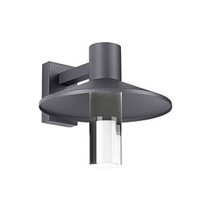 Visual Comfort Modern Ash 14" Outdoor Wall Light in Charcoal