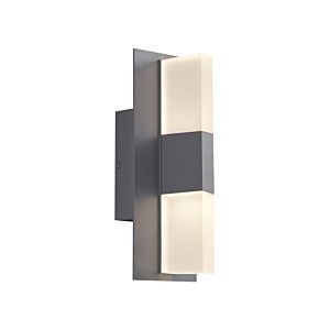 Visual Comfort Modern Lyft 13" Outdoor Wall Light in Charcoal