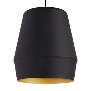 Allea One Light Pendant in Black Gold by Visual Comfort Modern