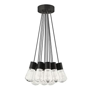 Visual Comfort Modern Alva 3000K LED 4" Pendant Light in Black and Gray