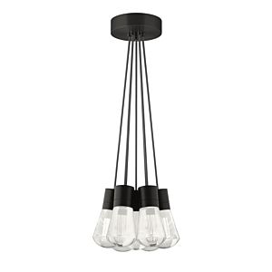 Visual Comfort Modern Alva 2200K LED 4" Pendant Light in Black and Gray