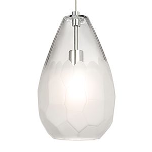 Briolette One Light Pendant in Satin Nickel by Visual Comfort Modern