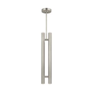 Ebell 2-Light LED Pendant in Antique Nickel