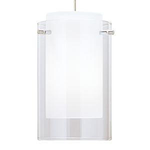 Echo One Light Pendant in Satin Nickel by Visual Comfort Modern