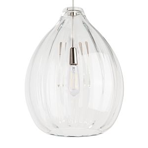 Tech Harper 2700K LED 20 Inch Pendant Light in Satin Nickel and Clear