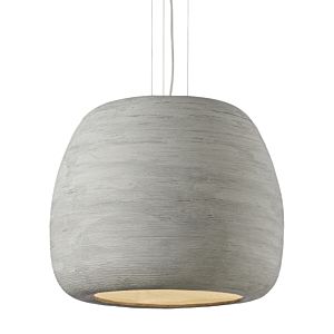 Visual Comfort Modern Karam 19" Pendant Light in Concrete/White