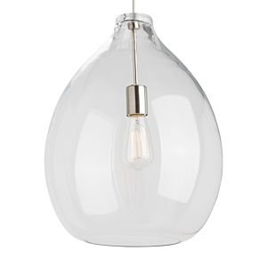 Quinton LED Pendant in Satin Nickel by Visual Comfort Modern