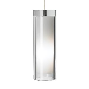 Tech Sara 11 Inch Pendant Light in Satin Nickel and Clear