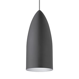 Visual Comfort Modern Signal 14" Pendant Light in Rubberized Gray/Platinum