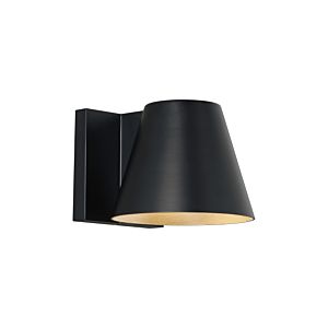 Visual Comfort Modern Bowman 3000K LED 5" Outdoor Wall Light in Black