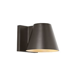 Visual Comfort Modern Bowman 2700K LED 5" Outdoor Wall Light in Bronze