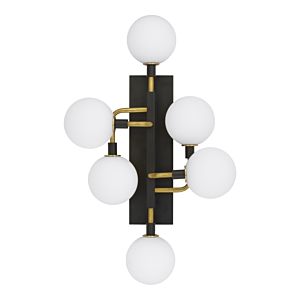 Visual Comfort Modern Viaggio 27" Wall Sconce in Opal/Brass