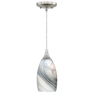 Milano 1-Light Mini Pendant in Satin Nickel