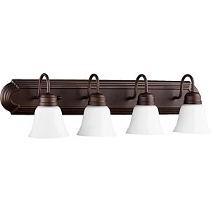 5094 Vanities 4-Light Bathroom Vanity Light in Oiled Bronze w with Satin Opal