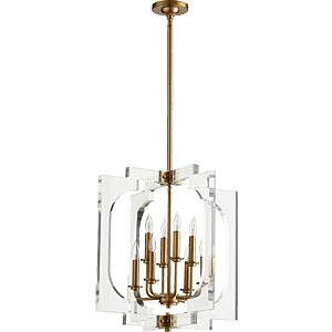 Broadway 8-Light Pendant in Aged Brass