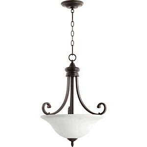 Bryant 3-Light Pendant in Oiled Bronze w with Satin Opal