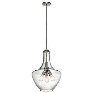 Everly 3-Light Pendant in Brushed Nickel