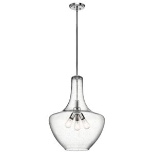 Everly Three Light Pendant in Chrome by Kichler