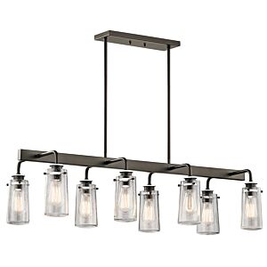 Braelyn Eight Light Linear Chandelier in Olde Bronze by Kichler