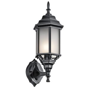 Chesapeake One Light Outdoor Wall Mount in Black by Kichler