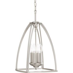 Tally 4-Light Foyer Pendant in Brushed Nickel